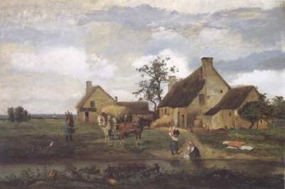 Jean Baptiste Camille  Corot Ferme a Recouvriere (mk11) Germany oil painting art